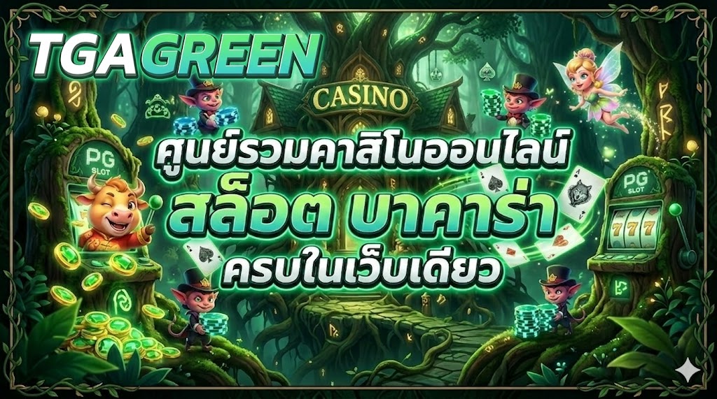 tgagreen ศูนย์รวมเกมคาสิโนออนไลน์ สล็อต บาคาร่า ครบในเว็บเดียว
